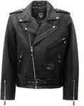 Bikerjacke RICANO "Lederjacke Brando", Herren, Gr. S, schwarz, Obermaterial:...