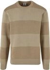 URBAN CLASSICS Rundhalspullover "Urban Classics Herren Heavy Oversized Striped