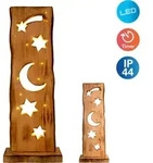 N&Auml;VE LED Dekoobjekt "Light Moon/Stars", beige (natur), 1, H: 60cm, 1 Stk.,...