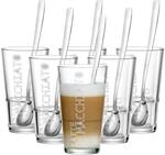 Ritzenhoff & Breker Latte-Macchiato-Glas "Latte Macchiato Gl&auml;ser + L&ouml;ffel Lena 350