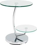 HAKU Beistelltisch "Sofatisch, Wohnzimmertisch" 1 Stk. tlg. rund - aus Metall Silber