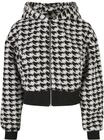 Allwetterjacke URBAN CLASSICS "Urban Classics Damen Ladies Short Oversized AOP Sherpa