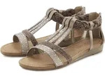 Sandale LASCANA "Sommerschuh, Sandalette", Damen, Gr. 41, grau (taupe),...