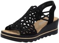 Rieker Keilsandalette Sommerschuh, Plateausandale, Schlupfschuh mit Schmucksteinchen
