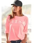 3/4-Arm-Shirt ELBSAND "Iduna", Damen, Gr. S (36), orange (koralle), Jersey,