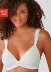 LASCANA Push-up-BH ohne B&uuml;gel, mit Spitzentr&auml;gern, bequemer BH, T-Shirt-BH,