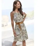 Jerseykleid LASCANA "mit Schlitz und Knopfleiste im R&uuml;cken, mit Alloverprint",
