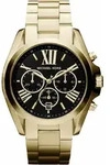 Chronograph MICHAEL KORS "BRADSHAW", gold (goldfarben, schwarz), Armbanduhren, Damen,