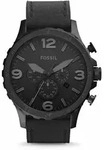 Chronograph FOSSIL "NATE", schwarz (schwarz, schwarz, schwarz), Armbanduhren, Herren,