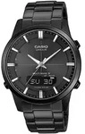 Funkchronograph CASIO FUNK, schwarz (schwarz, schwarz), Armbanduhren, Herren, Funkchronograph CASIO FUNK, schwarz (schwarz, schwarz), Armbanduhren, Herren,