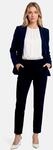 Longblazer BETTY & CO "Damen mit Taschen", Damen, Gr. 36, blau (dunkelblau),