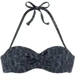 B&uuml;gel-Bandeau-Bikini-Top ELBSAND "Letra", Damen, Gr. 36, Cup A, schwarz,