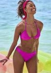 Triangel-Bikini LASCANA, Damen, Gr. 36, Cup A/B, pink, Microfaser,