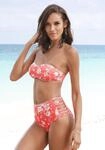 Sunseeker Highwaist-Bikini-Hose "Ditsy" mit H&auml;kelkante und seitlichen...