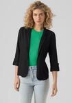 Kurzblazer VERO MODA "VMJESMILO 3/4 LOOSE BLAZER WVN NOOS", Damen, Gr. M, schwarz,