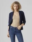 Kurzblazer VERO MODA "VMJESMILO 3/4 LOOSE BLAZER WVN NOOS", Damen, Gr. XS, blau (navy
