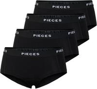 pieces Hipster "PCLOGO LADY 4 PACK SOLID NOOS BC" Packung, 4er-Pack, 4 Stk.
