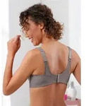 Sport-BH GLAMORISE, Damen, Gr. 95, Cup B, grau (anthrazit), 75% Polyester, 20%...