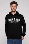 Kapuzensweatshirt CAMP DAVID, Herren, Gr. S, schwarz, Sweatware, Material: 100%