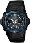 Funkchronograph CASIO G-SHOCK, schwarz (schwarz, azurblau), Armbanduhren, Herren,