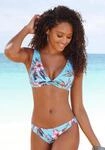 Triangel-Bikini-Top LASCANA "Malia", Damen, Gr. 34, Cup A/B, blau (hellblau