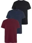 T-Shirt AJC, Herren, Gr. XXL (60/62), bunt (bordeaux, marine, schwarz), Single