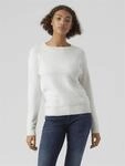Vero Moda Rundhalspullover "VMDOFFY LS O-NECK BLOUSE GA NOOS" Materialmix, regular
