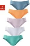 Bikinislip, Damen, Gr. 46, bunt (mint, wei&szlig;, flieder, apricot, hellblau), Piqu&eacute;,
