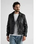 Bikerjacke JCC "8208", Herren, Gr. XS, schwarz, Obermaterial: 100% Leder Lamm;