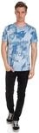 T-Shirt RUSTY NEAL, Herren, Gr. S, blau (hellblau), 100% Baumwolle, bedruckt, normal,