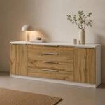 borchardt M&ouml;bel Kommode "Oliva, Kommode mit Metallgriffen" Breite 200 cm, mit 4