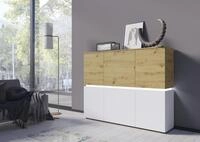 Highboard HOME AFFAIRE "Luci", braun (eichefarben artisan, alpinwei&szlig;), B:165,5cm