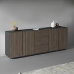 Home affaire Sideboard "Vega Sideboard,Kommode,220 cm" mit 4 T&uuml;ren und 3