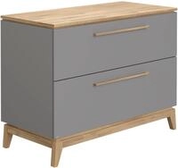 PAIDI Wickelkommode "STIENE in Beige oder Grau, 2 Schubladen mit Soft-Close,