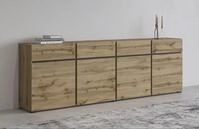 OTTO home Sideboard "Cross,Breite 225 cm, moderne grifflose Kommode,4 T&uuml;ren/4
