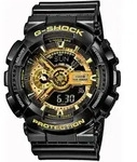Chronograph CASIO G-SHOCK, schwarz (schwarz, goldfarben), Armbanduhren, Herren,
