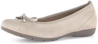 Ballerina GABOR, Damen, Gr. 35, beige (creme), Ziegenveloursleder, Schuhe Ballerina,
