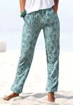Vivance Jerseyhose mit Bl&uuml;mchendruck und Taschen, elastischer Bund, Strandhose