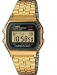 Chronograph CASIO VINTAGE "A159WGEA-1EF", gold (goldfarben), Armbanduhren, Damen,