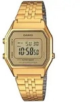 Chronograph CASIO VINTAGE, gold (goldfarben, gelbgoldfarben), Armbanduhren, Damen,