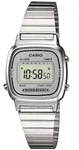 Chronograph CASIO VINTAGE, silber (silberfarben, grau), Armbanduhren, Damen,