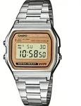Chronograph CASIO VINTAGE, silber (silberfarben, apricot), Armbanduhren, Damen,