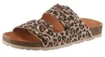 Pantolette VERBENAS "Randell Leopardo", Damen, Gr. 37, braun (leo), Leder, Schuhe