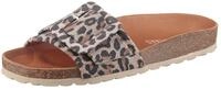 Pantolette VERBENAS "Reiko Leopardo Grande", Damen, Gr. 37, bunt (leo), Leder, Schuhe