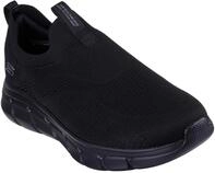 Slip-On Sneaker SKECHERS "BOBS B FLEX-", Herren, Gr. 40, schwarz, Textil, unifarben,