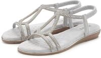 Sandale VIVANCE "Sandalette, Sommerschuh", Damen, Gr. 41, silber (silberfarben),