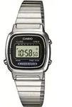 Chronograph CASIO VINTAGE, silber (silberfarben, schwarz), Armbanduhren, Damen,