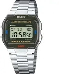 Chronograph CASIO VINTAGE "A163WA-1QES", silber (silberfarben), Armbanduhren, Damen,