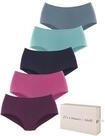 Taillenslip LASCANA, Damen, Gr. 44/46, Single Jersey, bunt (aubergine, pink,...