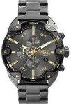 Chronograph DIESEL "Spiked", schwarz (gunfarben, anthrazit), Armbanduhren,...